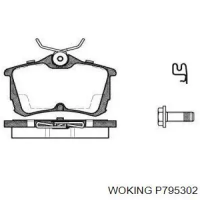 Задні гальмівні колодки Woking P795302 ціна, від 19.00 USD