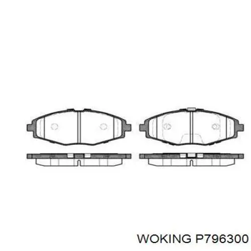 Гальмівні колодки Woking P796300 ціна, від 11.13 USD