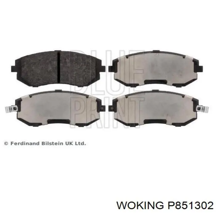 P851302 Woking колодки гальмівні передні, дискові