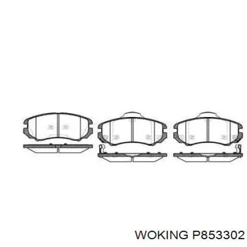 Гальмівні колодки Woking P853302 ціна, від 22.96 USD