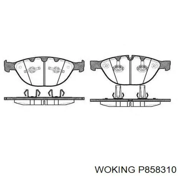 Колодки гальмівні передні, дискові P858310 Woking