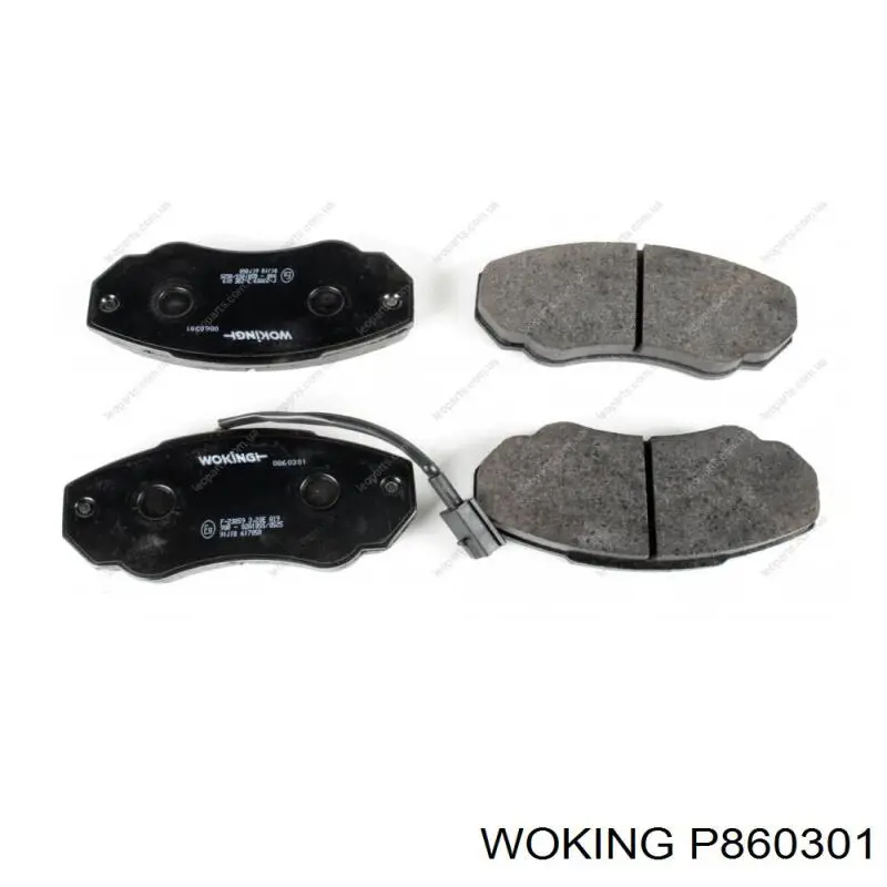 P860301 Woking колодки гальмівні передні, дискові
