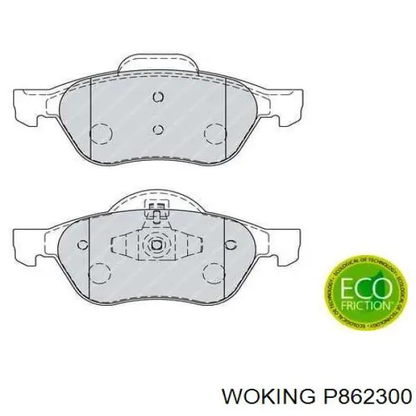 Колодки гальмівні передні, дискові P862300 Woking