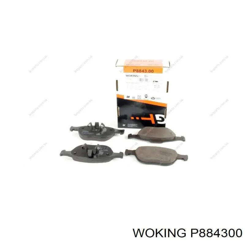 P884300 Woking колодки гальмівні передні, дискові