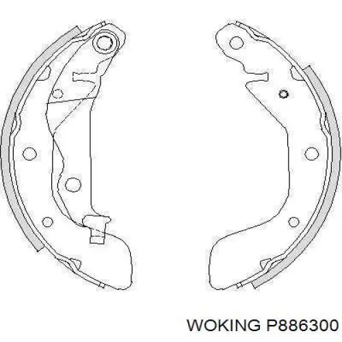 Передні тормозні колодки P886300 Woking