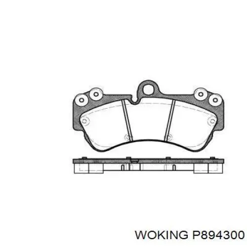 Гальмівні колодки Woking P894300 ціна, від 31.71 USD