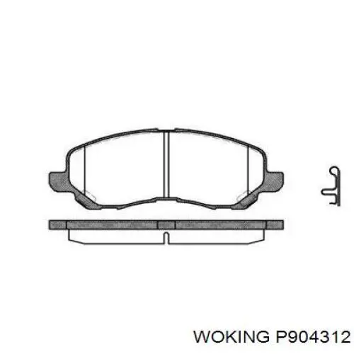 Гальмівні колодки Woking P904312 ціна, від 24.85 USD
