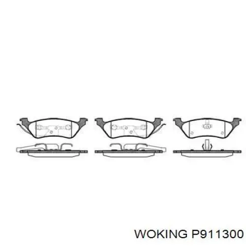 Задні гальмівні колодки Woking P911300 ціна, від 27.90 USD