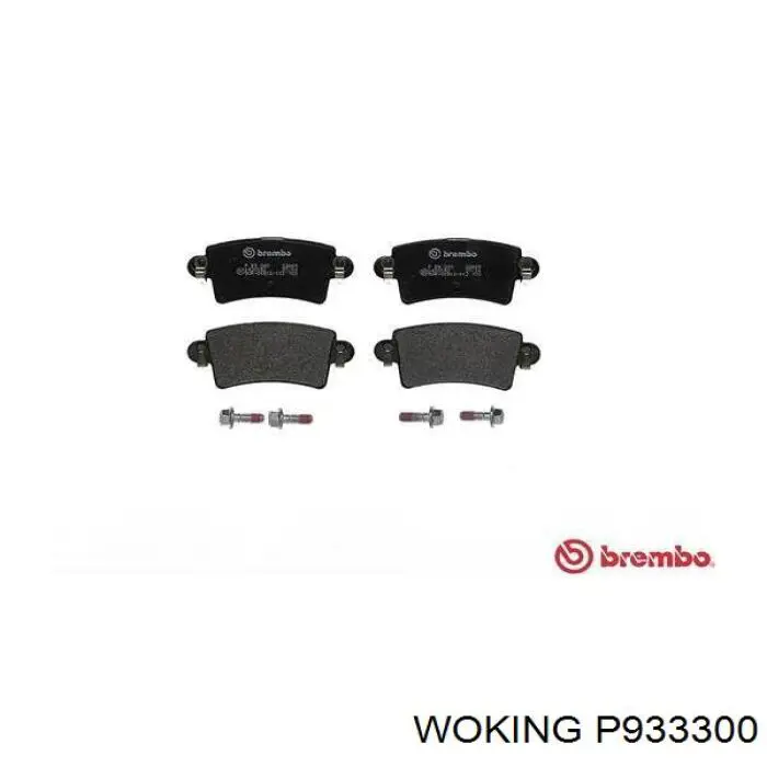 Задні гальмівні колодки Woking P933300 ціна, від 17.25 USD