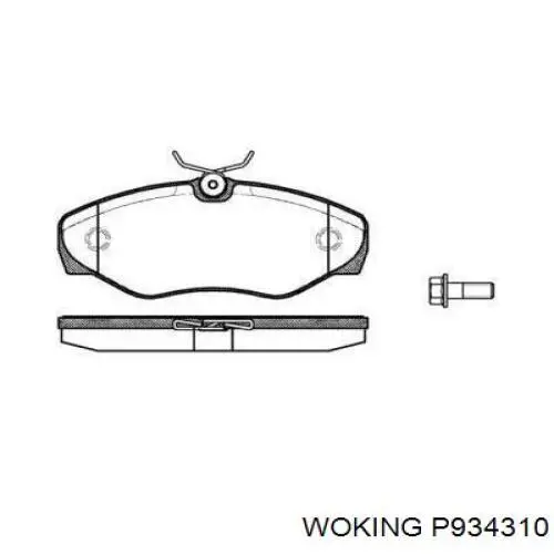 Гальмівні колодки Woking P934310 ціна, від 23.02 USD