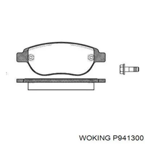 Гальмівні колодки Woking P941300 ціна, від 19.40 USD