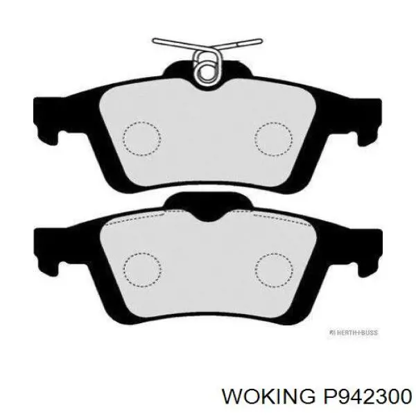 Задні гальмівні колодки P942300 Woking