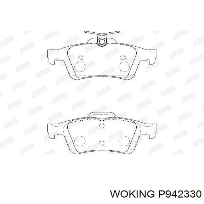 P942330 Woking Колодки гальмівні задні, дискові