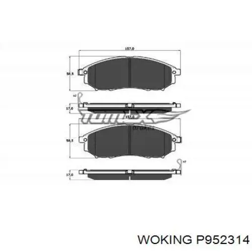 Тормозні колодки Woking P952314