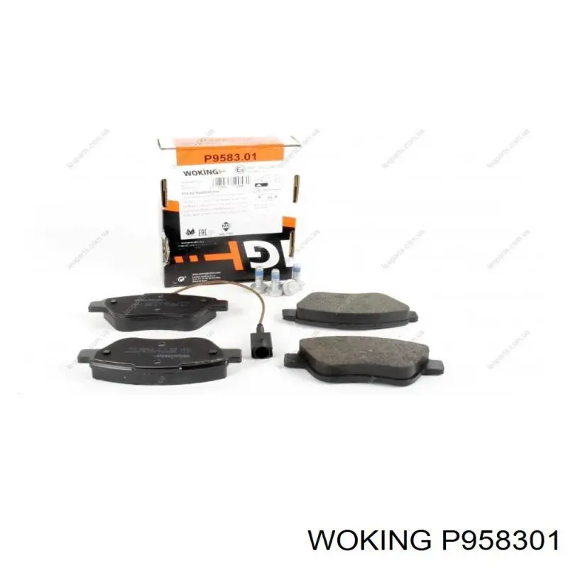 P958301 Woking колодки гальмівні передні, дискові