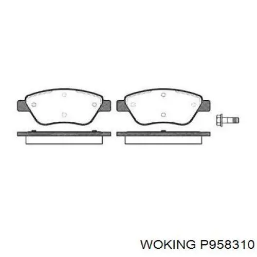 Гальмівні колодки Woking P958310 ціна, від 17.38 USD