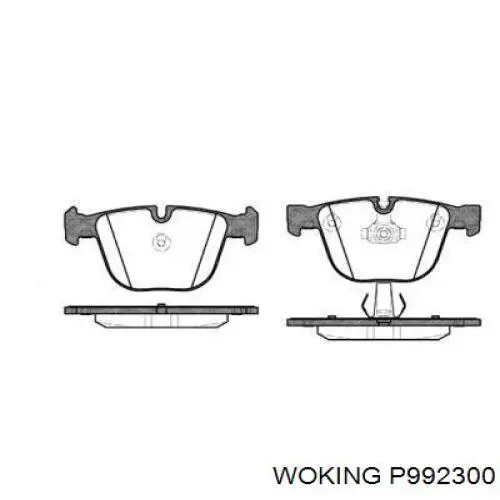 Задні гальмівні колодки Woking P992300 ціна, від 32.12 USD