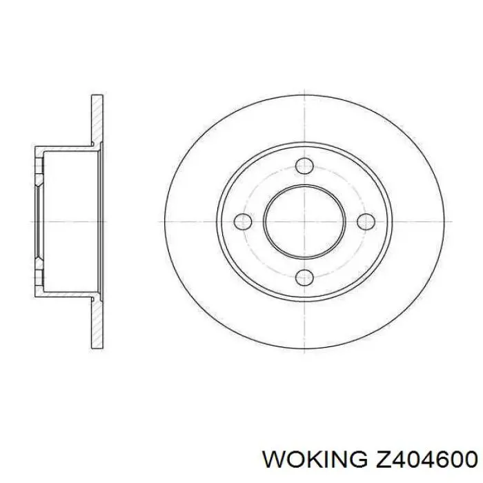 Колодки гальмові задні, барабанні Woking Z404600 ціна, від 18.79 USD