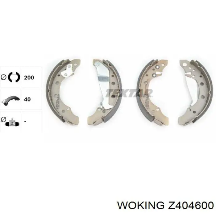 Колодки гальмові задні, барабанні Woking Z404600 ціна, від 18.79 USD