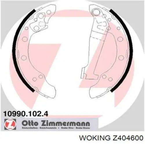 Купити Z404600 Woking Колодки гальмові задні, барабанні