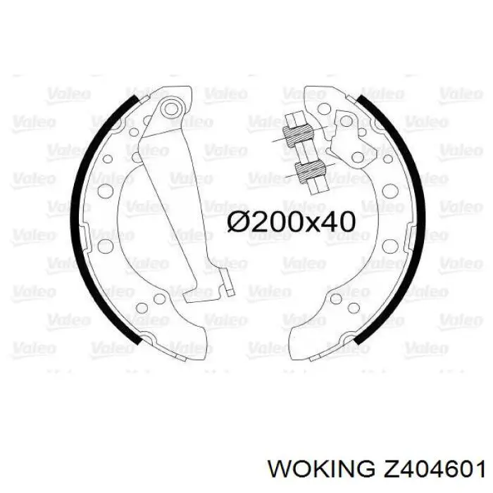 Колодки гальмові задні, барабанні Z404601 Woking