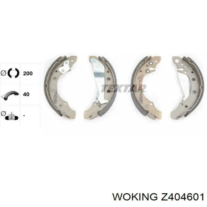 Купити Z404601 Woking Колодки гальмові задні, барабанні