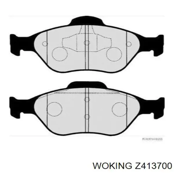 Z413700 Woking Колодки гальмівні задні, барабанні
