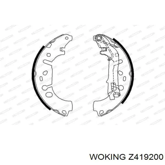 Колодки гальмові задні, барабанні Woking Z419200 ціна, від 27.50 USD