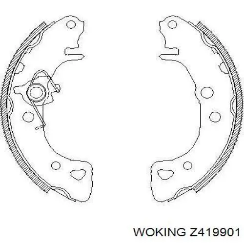 Колодки гальмові задні, барабанні Z419901 Woking