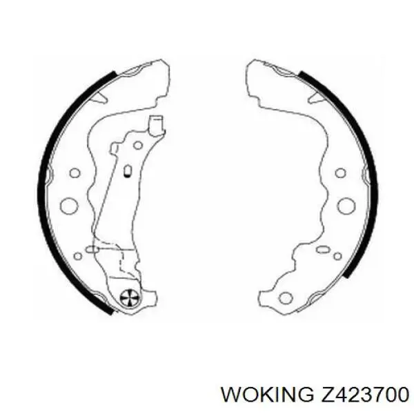 Колодки гальмові задні, барабанні Woking Z423700 ціна, від 24.93 USD
