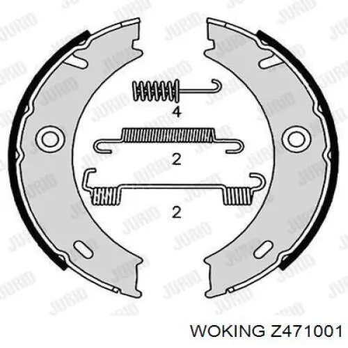 Колодки ручника Z471001 Woking