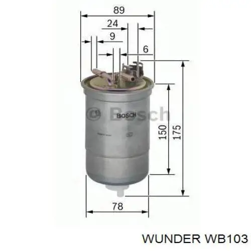 Купити WB103 Wunder Фільтр-відстійник палива грубої очистки
