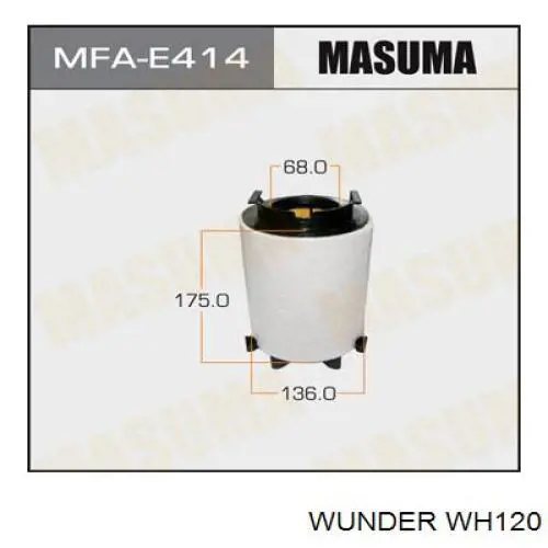 Елемент повітряного фільтра Wunder WH120 ціна, від 7.98 USD