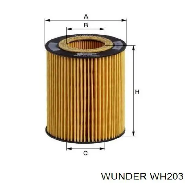 WH203 Wunder Повітряний фільтр двигуна