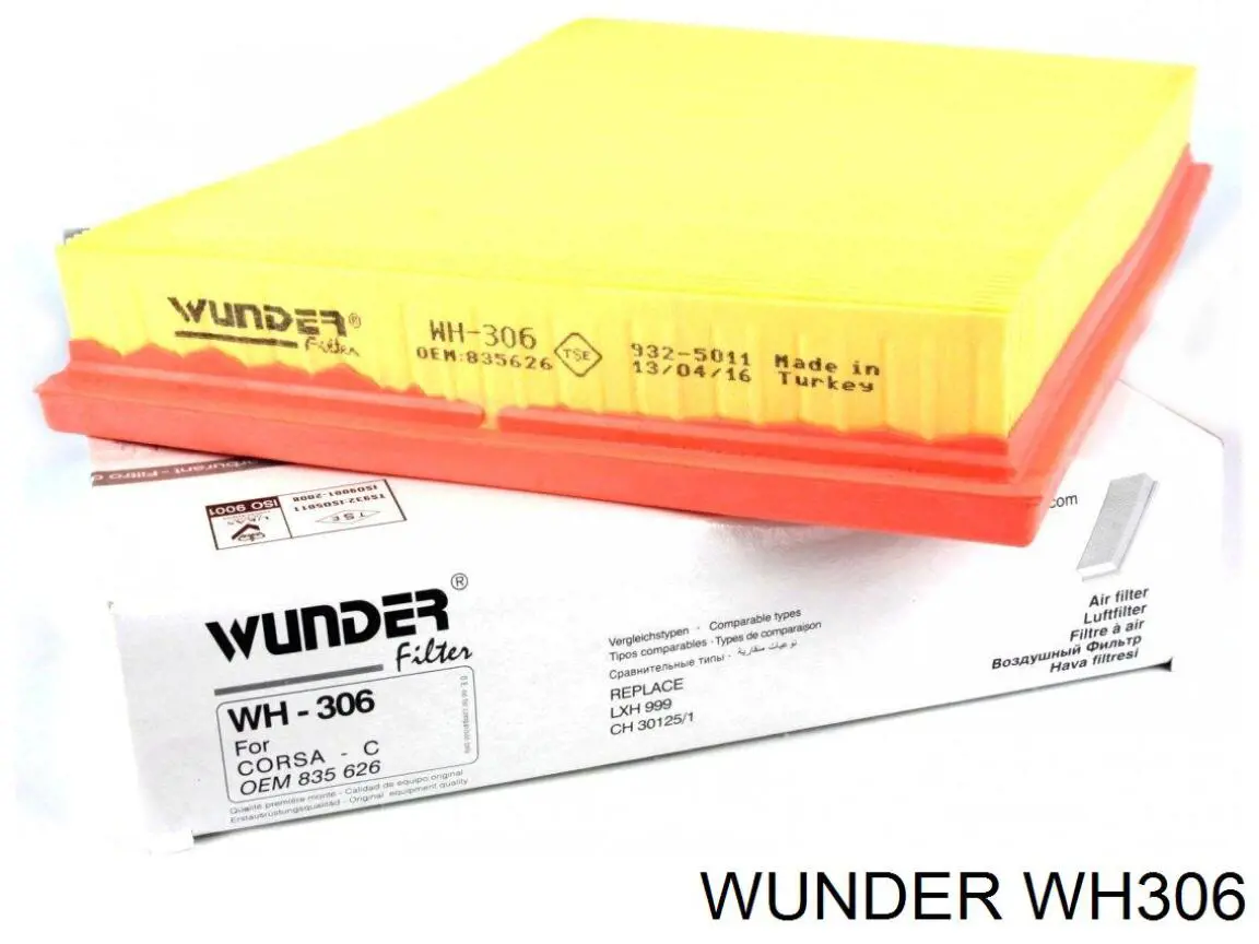Елемент повітряного фільтра Wunder WH306 ціна, від 5.21 USD