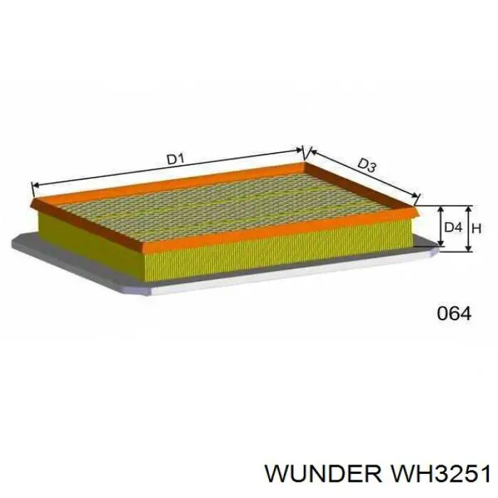 Елемент повітряного фільтра Wunder WH3251 ціна, від 6.40 USD