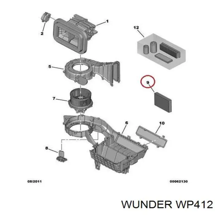 WP412 Wunder фільтр салону