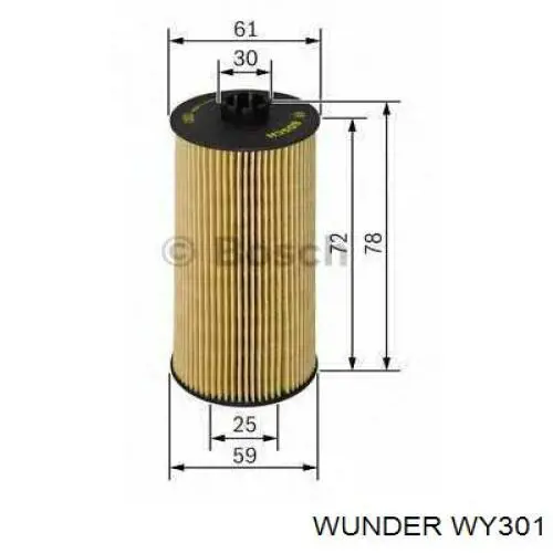 Масляний фільтр двигуна Wunder WY301 ціна, від 3.66 USD