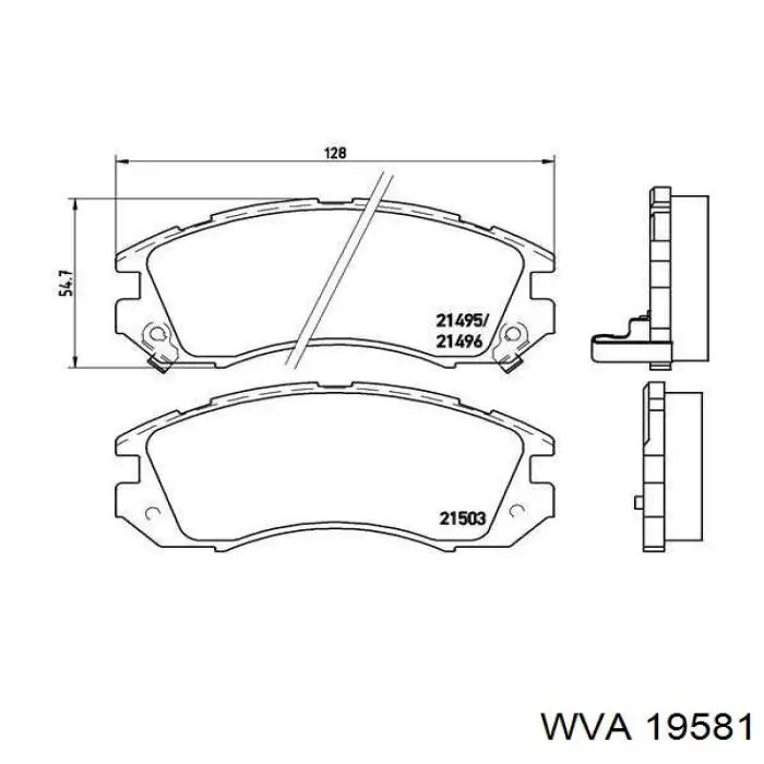 19581 WVA Накладка гальмівна задня (TRUCK)