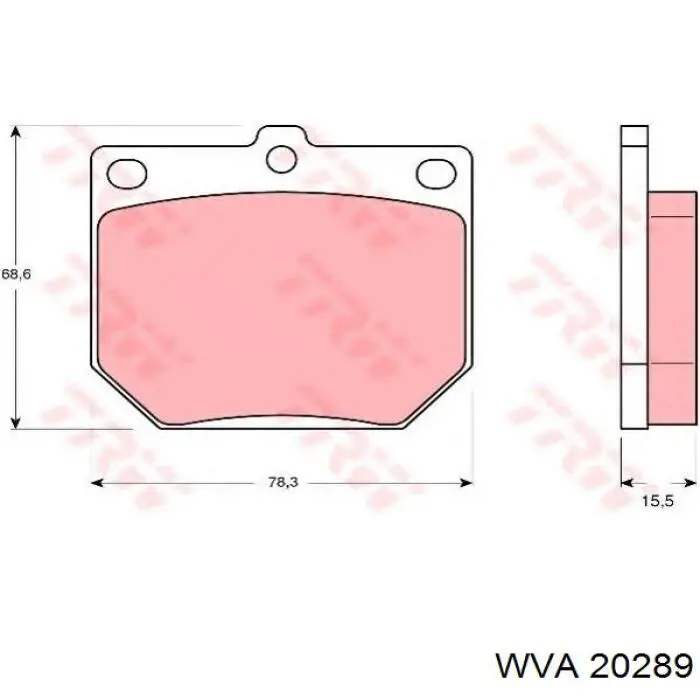 20289 WVA колодки гальмівні передні, дискові