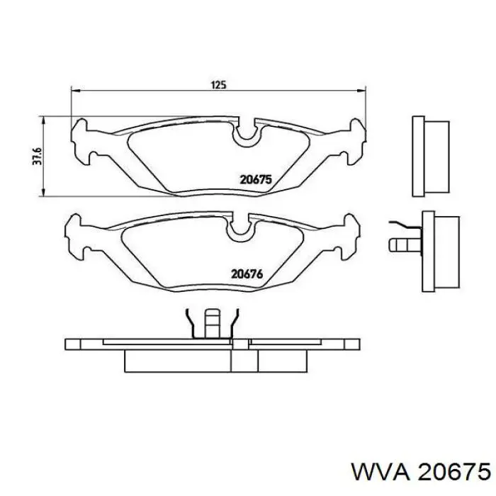 Задні гальмівні колодки WVA 20675 ціна, від 13.22 USD