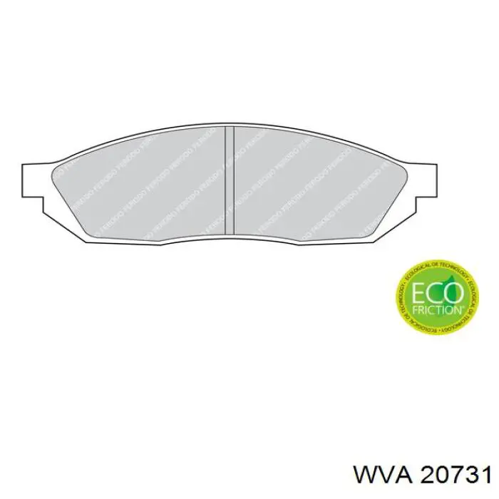 Колодки гальмівні передні, дискові 20731 WVA