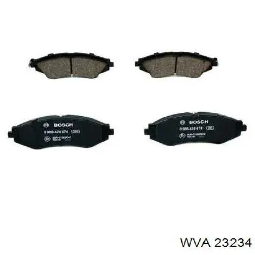 Гальмівні колодки WVA 23234 ціна, від 18.42 USD
