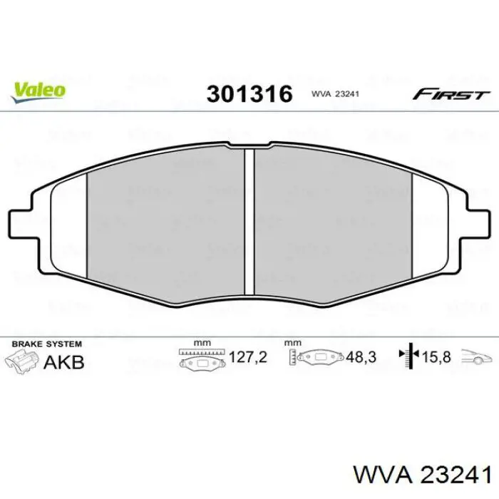 Гальмівні колодки WVA 23241 ціна, від 9.72 USD