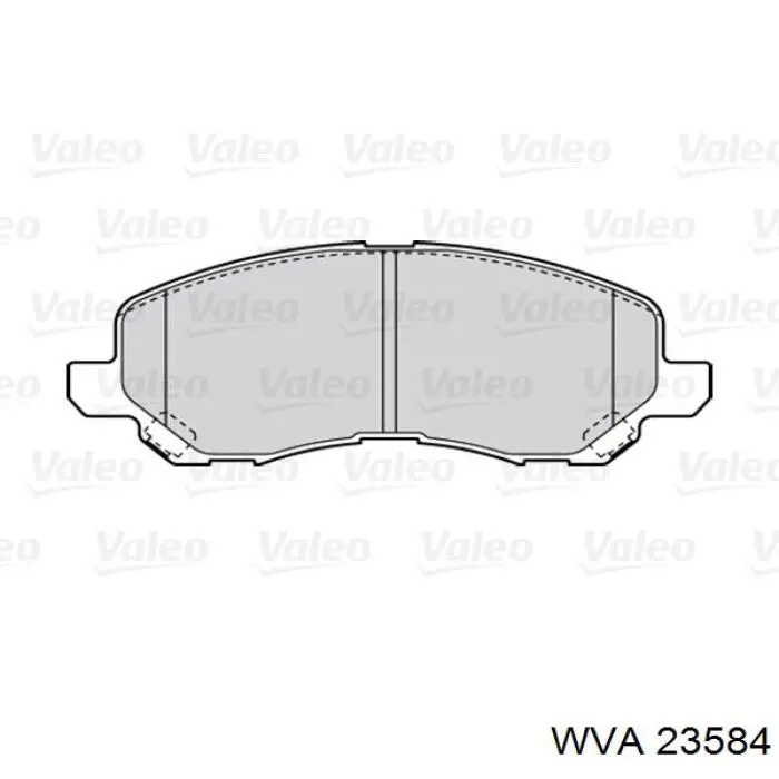 Гальмівні колодки WVA 23584 ціна, від 22.60 USD