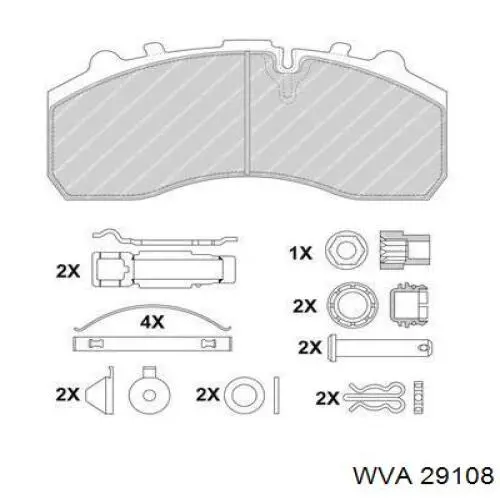 29108 WVA Передні гальмівні колодки
