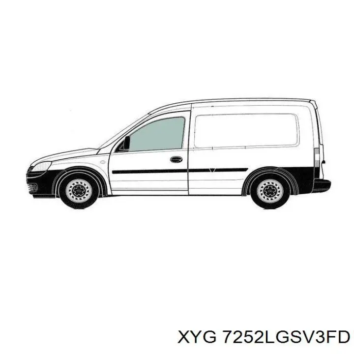 7252LGSV3FD XYG Скло водійських дверей