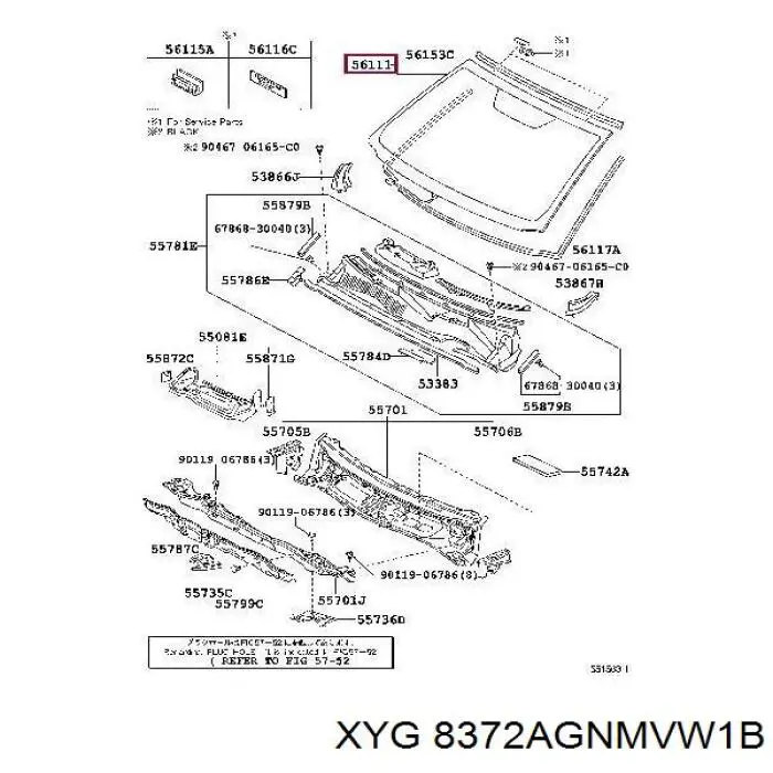 Лобове скло 8372AGAMW1B Pilkington