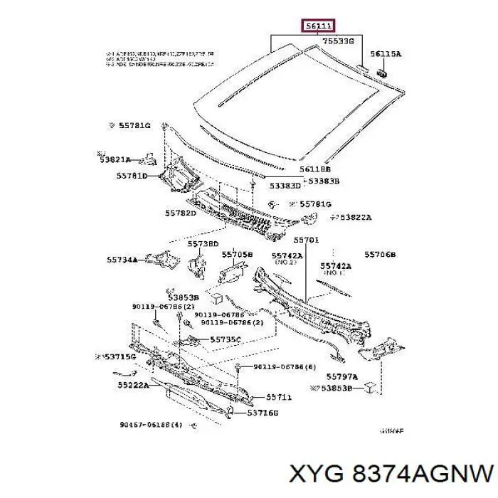 Лобове скло GS7016D11 XYG
