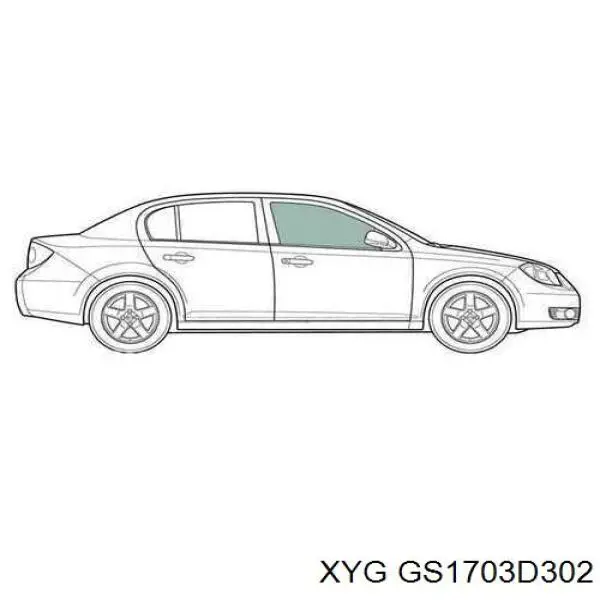 GS1703D302 XYG Скло передніх дверей, правих